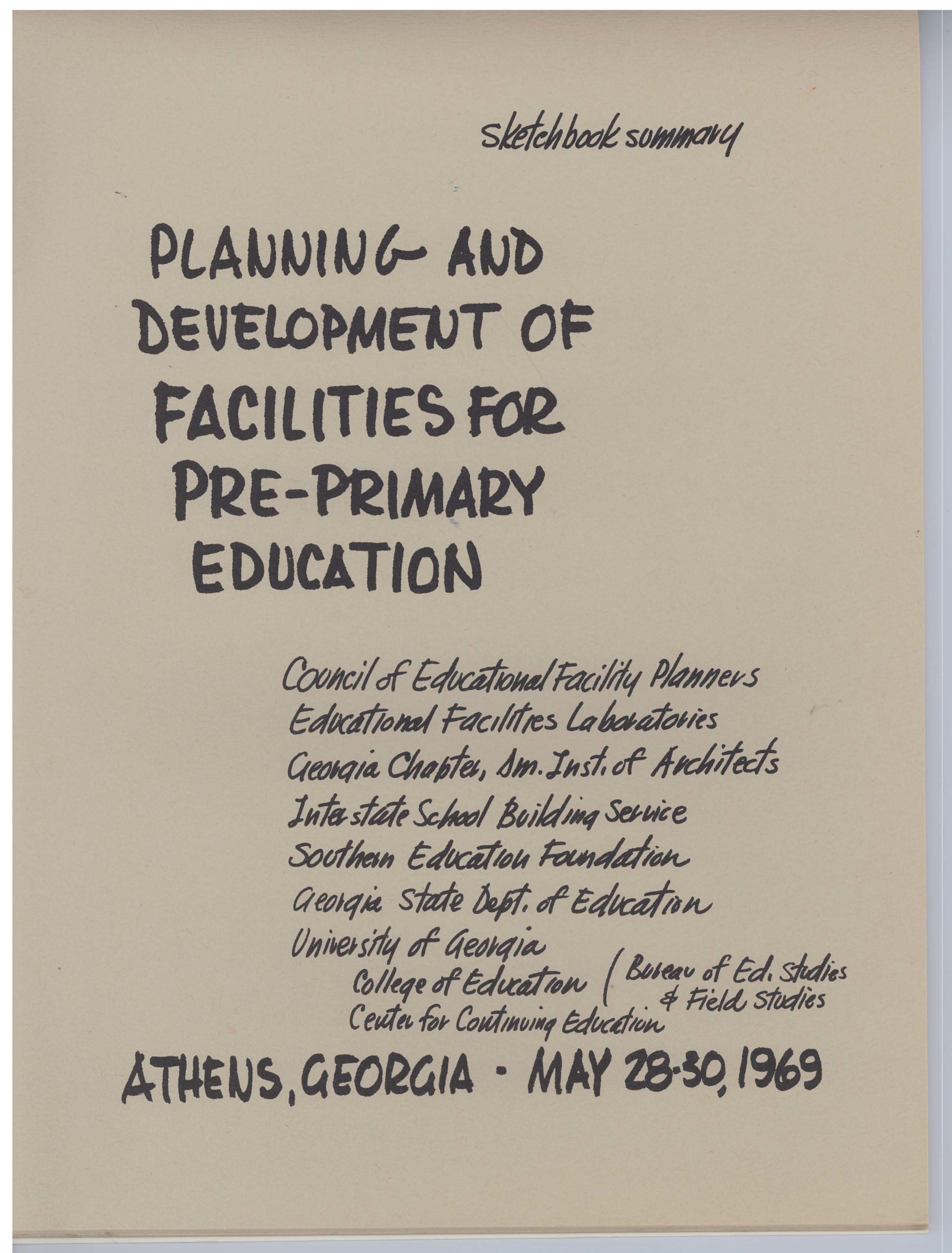Planning and Development of Facilities for PrePrimary Education_Brubaker Conference Summary Sketchbook 1969_Page_02